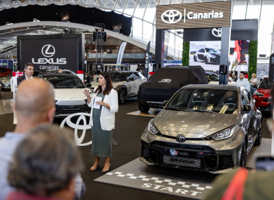 Toyota Canarias presenta el nuevo Land Cruisier y el GR Yaris en la Feria del Automóvil de Tenerife. 