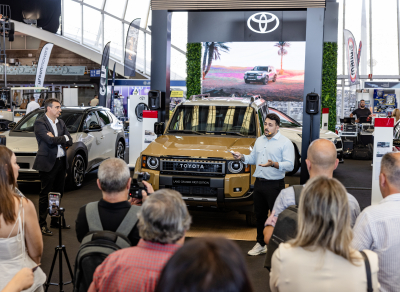 Toyota Canarias presenta el nuevo Land Cruisier y el GR Yaris en la Feria del Automóvil de Tenerife. 